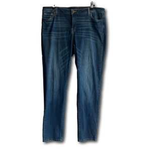 Michael Kors Women’s Jeans Size 14W Med Blue Denim Stretch Straight Leg Classic